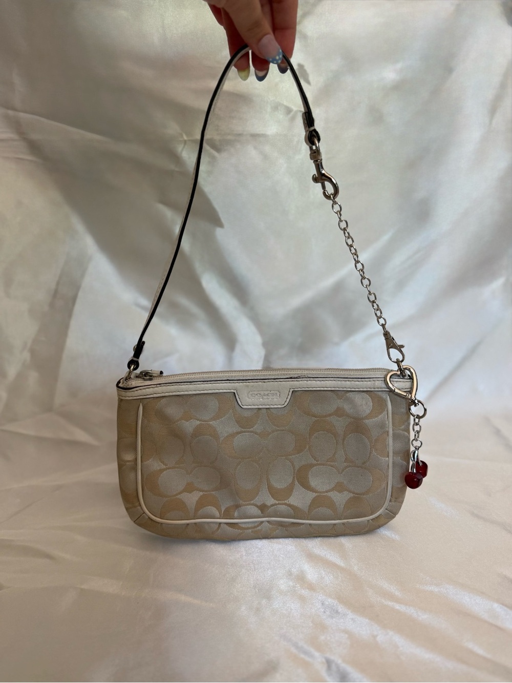 Vintage Coach Signature Canvas Shoulder Bag